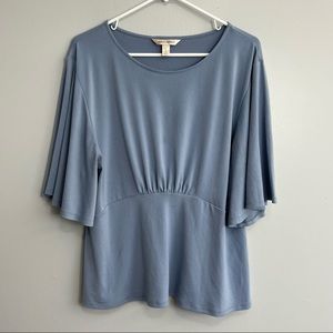 Banana Republic Flutter Sleeve top w/cinched waist blouse